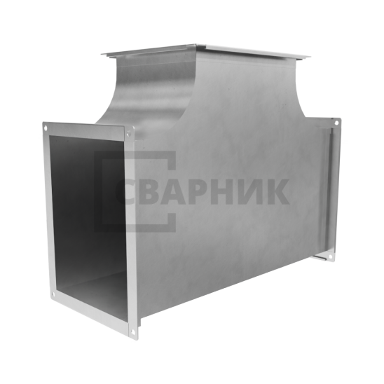 Прямоугольный тройник 250×200 на шине из оцинкованной стали — фото 1