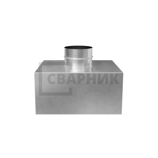 Камера статического давления 400×100 с верхней врезкой под вентиляционную решетку — фото 2