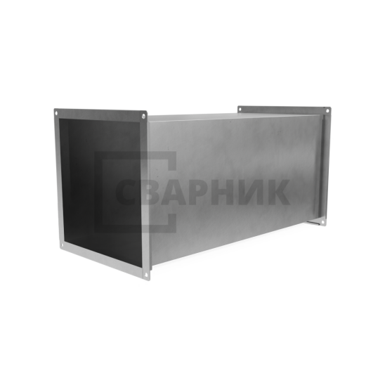 Воздуховод квадратный 100×100 2 м из оцинкованной стали 0.7 мм — фото 3