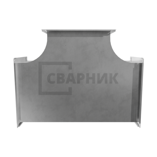 Прямоугольный тройник 200×100 на шине из оцинкованной стали — фото 2
