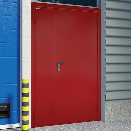 Дверь противопожарная ДПМ EI-90 полуторная остекленная в котельню — фото 11