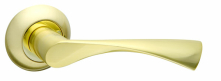 Ручка Fuaro (Фуаро) раздельная CLASSIC AR SG/GP-4 матовое золото/золото, квадрат 8×140 мм