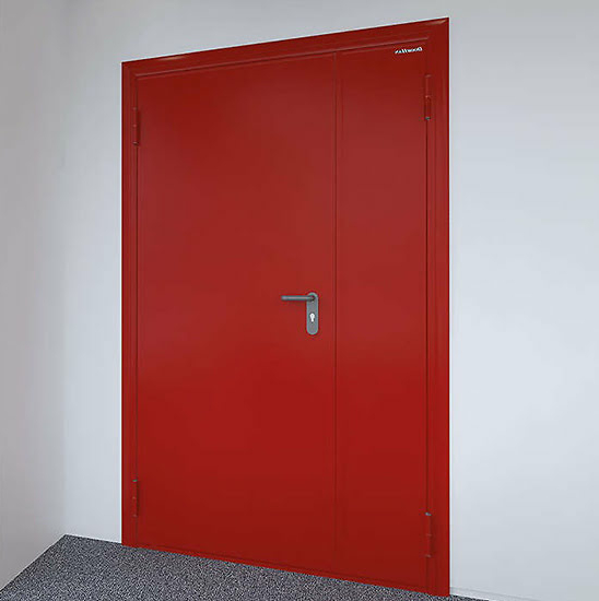 Дверь противопожарная ДПМ EI-90 полуторная остекленная в котельню — фото 18