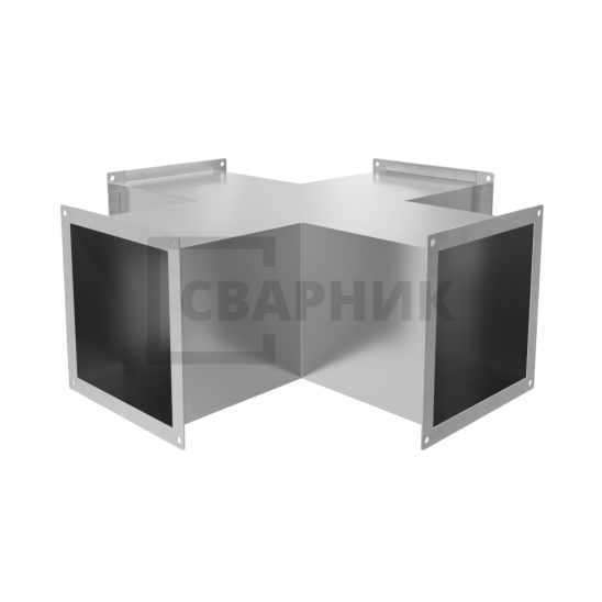 Крестовина прямоугольная 100×100 из оцинкованной стали 0.7 мм — фото 1