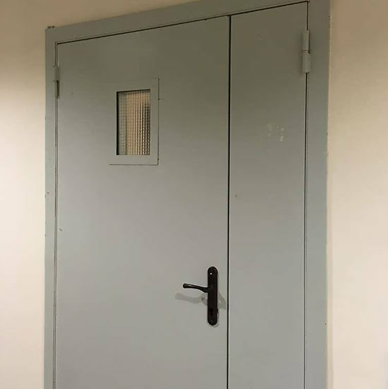 Дверь противопожарная ДПМ EI-90 полуторная остекленная в котельню — фото 13