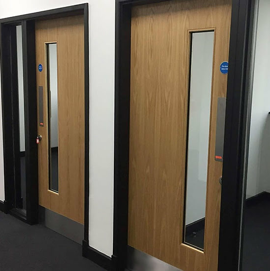 Дверь противопожарная ДПМ EI-90 полуторная глухая с отделкой МДФ — фото 21