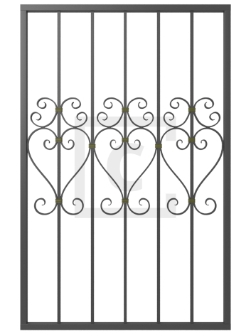 Решётка на окно кованая 5-35 — фото 2