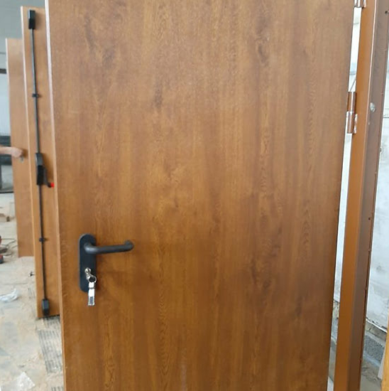 Дверь противопожарная ДПМ EI-90 полуторная глухая с отделкой МДФ — фото 14