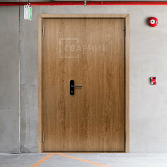 Дверь противопожарная ДПМ EI-90 полуторная глухая с отделкой МДФ — фото 3