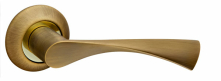 Ручка Fuaro (Фуаро) раздельная CLASSIC AR AB/GP-7 бронза/золото, квадрат 8×140 мм