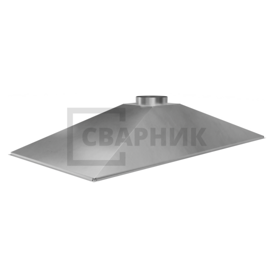 Зонт вытяжной купольный 2000x2500x400 мм из оцинкованной стали — фото 1