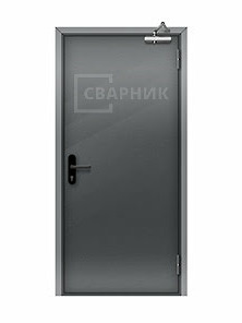 Однопольная глухая противопожарная дверь EI-15 дымогазонепроницаемая