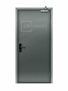Одностворчатая глухая противопожарная дверь EI-15 герметичная