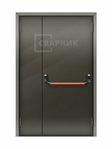 Полуторная глухая противопожарная дверь ДПМ-02 1 типа без порога
