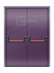 Двупольная глухая противопожарная дверь ДПМ-02 EI-45 со скрытыми петлями