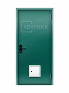 Однопольная глухая противопожарная дверь ДПМ-01 2 типа со стыковочным узлом