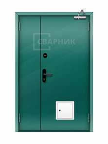 Дверь противопожарная ДПМ EI-90 полуторная глухая со стыковочным узлом