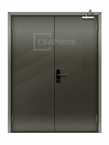 Двупольная глухая противопожарная дверь ДПМ-02 EI-45 без порога