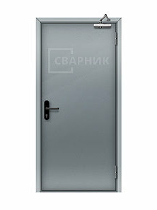 Противопожарная дверь EI-45 на кровлю однопольная глухая