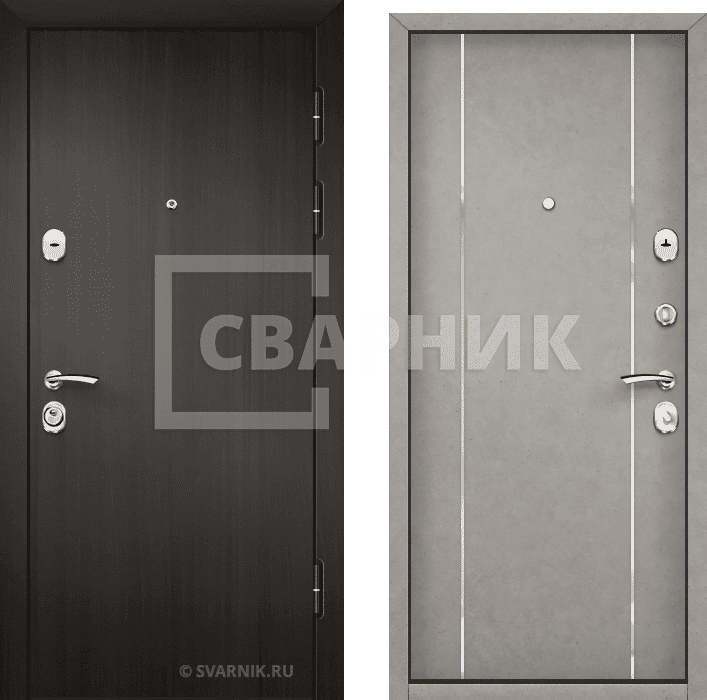 Дверь металлическая на заказ в коттедж ламинат — винорит — фото 1