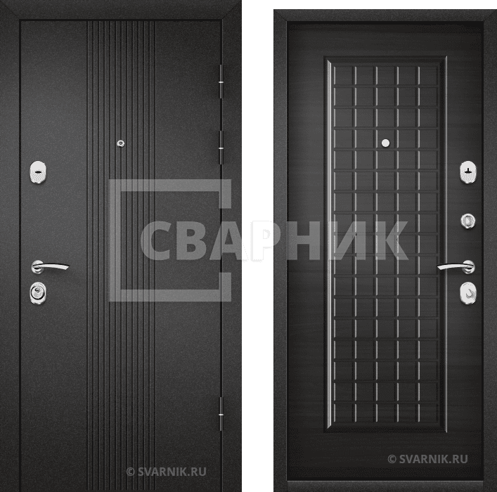 Дверь входная трехконтурная в офис порошковая — МДФ — фото 1