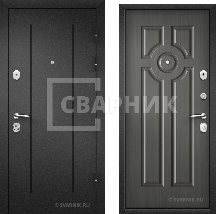 Дверь входная готовая в квартиру порошковая — МДФ — фото 1