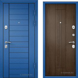 Дверь входная антивандальная в квартиру порошковая — шпон