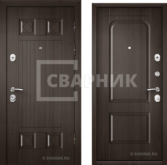 Дверь входная внутренняя на дачу МДФ — шпон — фото 1