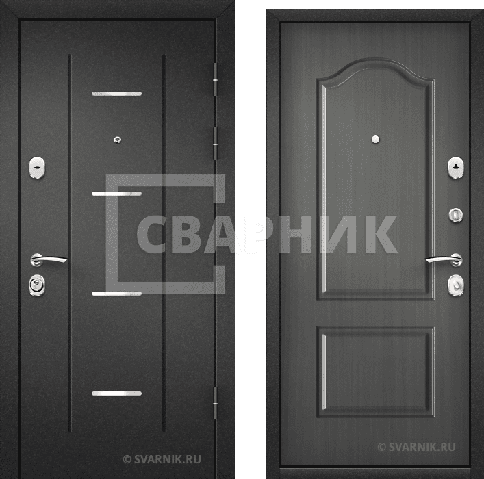 Дверь входная вторая на дачу порошковая — шпон — фото 1