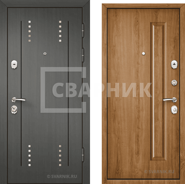 Дверь металлическая трехконтурная в офис массив — массив — фото 1