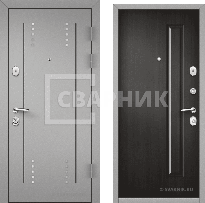 Дверь входная утепленная в дом порошковая — МДФ — фото 1
