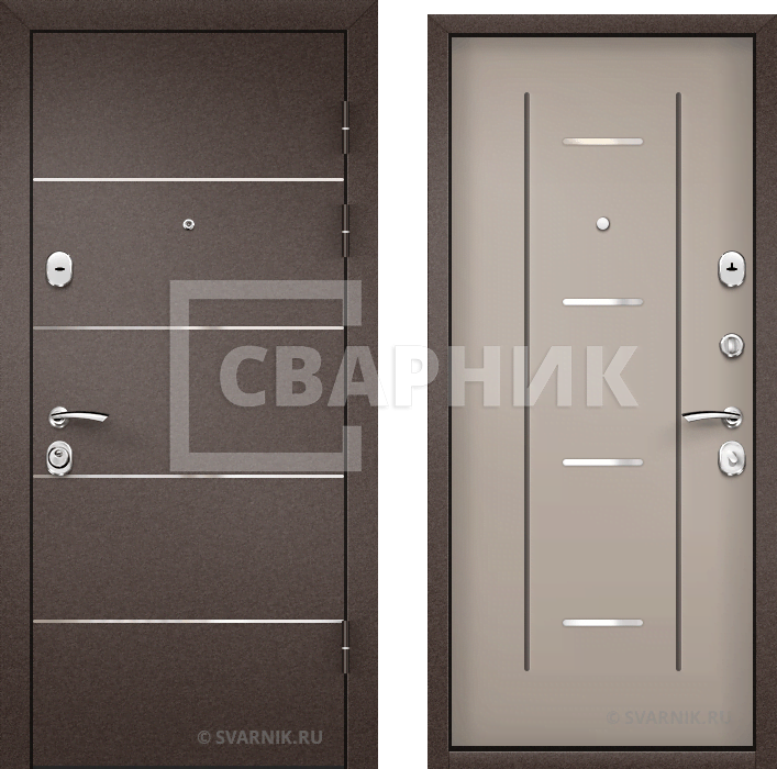 Дверь входная с установкой уличная порошковая — МДФ — фото 1