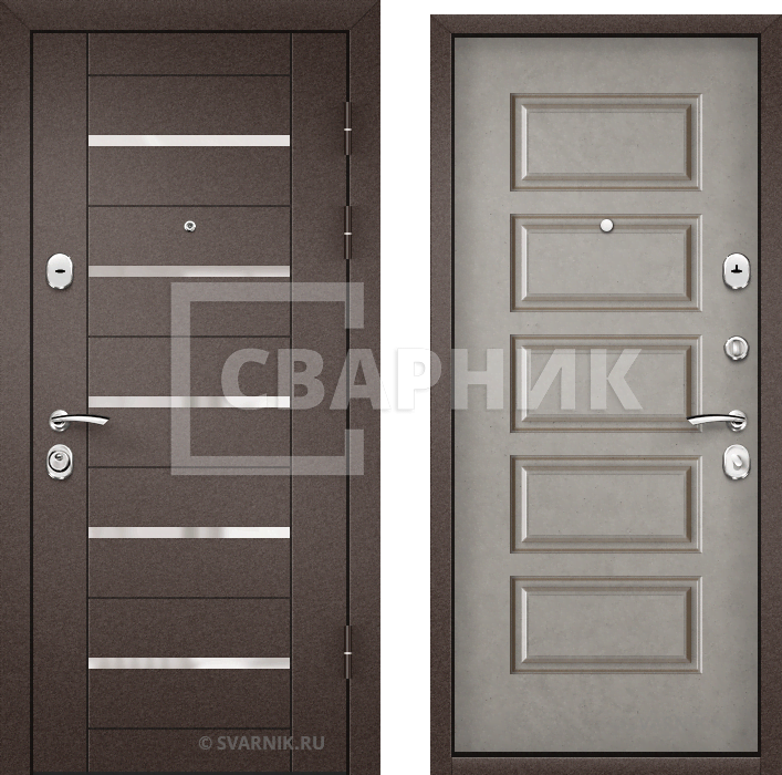 Дверь входная антивандальная в квартиру порошковая — МДФ — фото 1