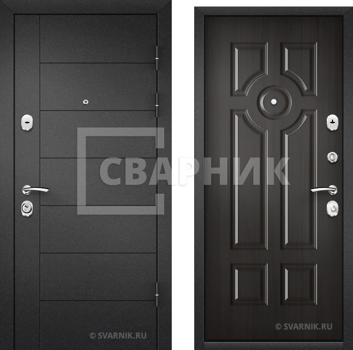 Дверь входная антивандальная уличная порошковая — винорит — фото 1