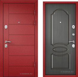 Дверь входная российская в дом порошковая — МДФ