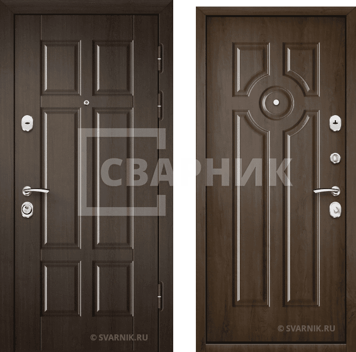 Дверь входная с замками KALE уличная МДФ — шпон — фото 1