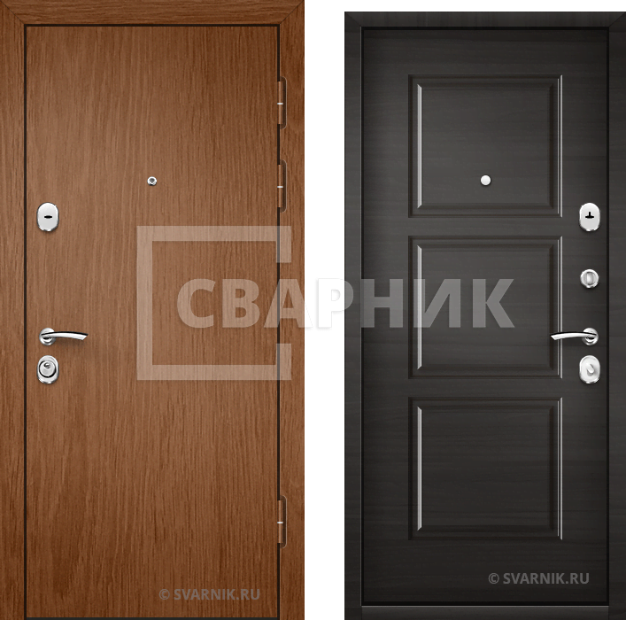 Дверь металлическая внутренняя в дом ламинат — МДФ — фото 1