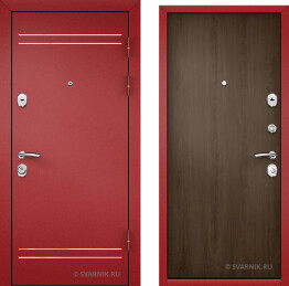 Дверь металлическая с шумоизоляцией уличная порошковая — ламинат