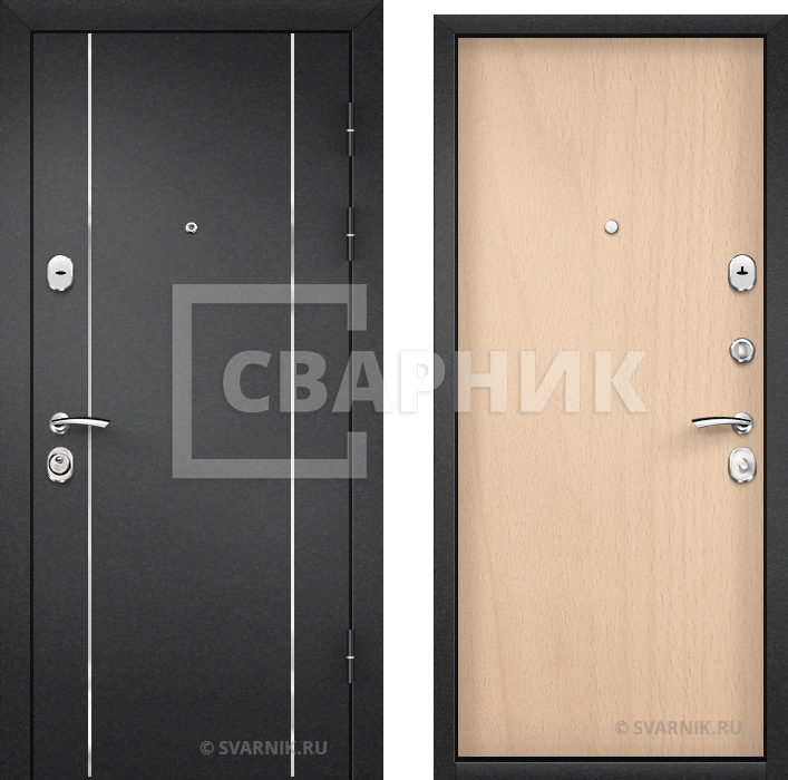 Дверь входная металлическая 2мм сталь недорогая д2м-081 — фото 1