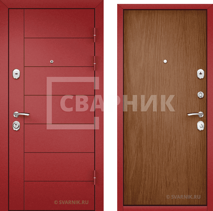 Входная дверь 2 мм стали в квартиру д2м-004 — фото 1