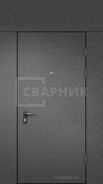 Дверь тамбурная глухая с фрамугой и перегородкой порошок — МДФ ДТ-83