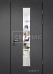 Дверь тамбурная остекленная с перегородкой порошок — порошок ДТ-141
