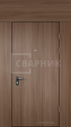 Дверь тамбурная глухая с фрамугой и перегородкой МДФ — порошок ДТ-91