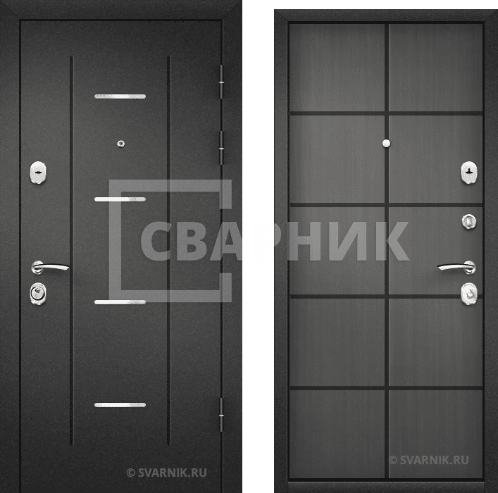 Дверь 2 мм сталь входная эконом д2м-044 — фото 1