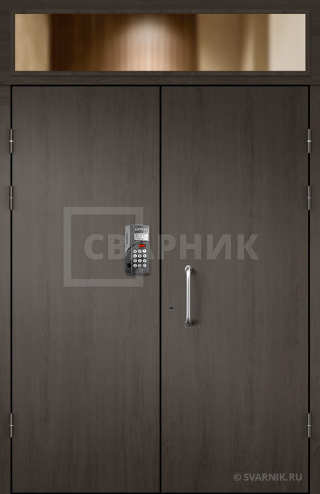 Подъездная входная дверь с фрамугой ПД-190 — фото 1