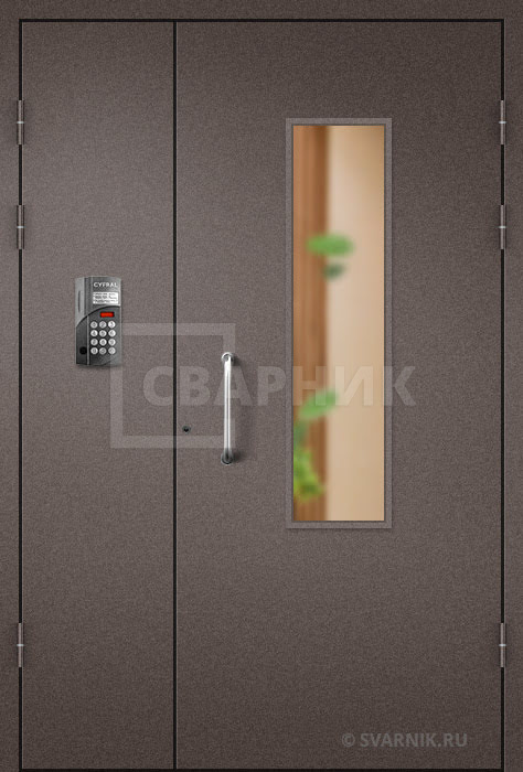 Техническая дверь со стеклом для подъезда ПД-82 — фото 1