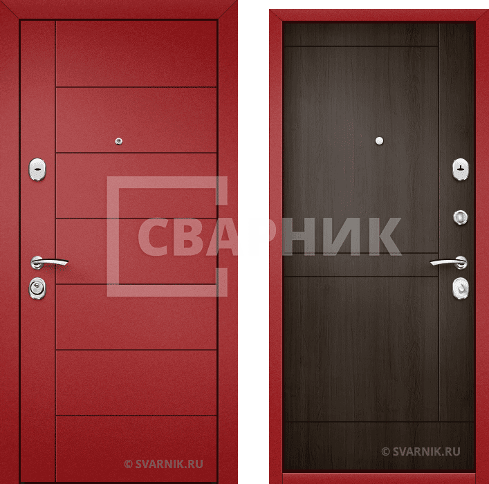 Входная дверь с внутренними петлями в коттедж ДБП-041 — фото 1