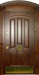 Однопольный дверной блок арочный с верхней вставкой и двумя замками ДВ-529