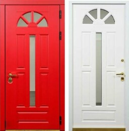 Однопольная входная дверь премиум с окошком и шумоизоляцией ДВ-263