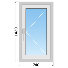 Окно из алюминия в загородный дом